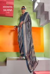 Silkina By Kreshva Satin Kashmiri Prints Saree Wholesale Market Surat